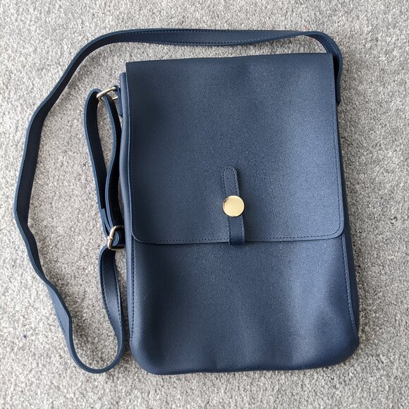 Navy Messenger Bag - Picture 1 of 2
